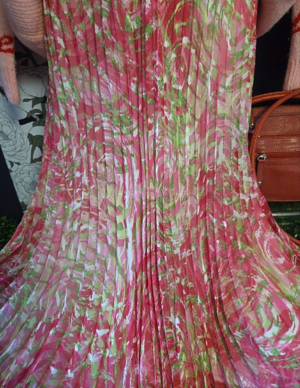 Ruby Rd. Pink Floral Pleated Maxi Dress - Picture 5 of 9